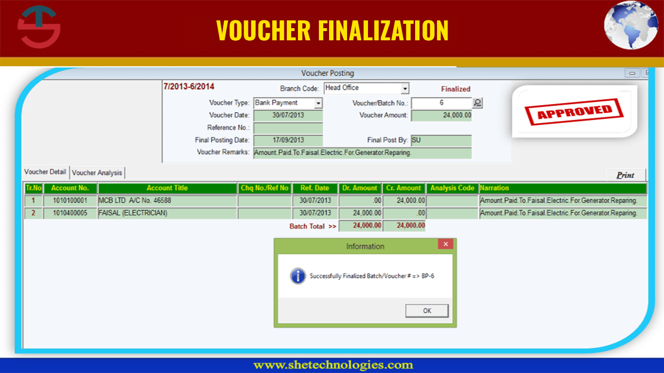 Voucher Creation