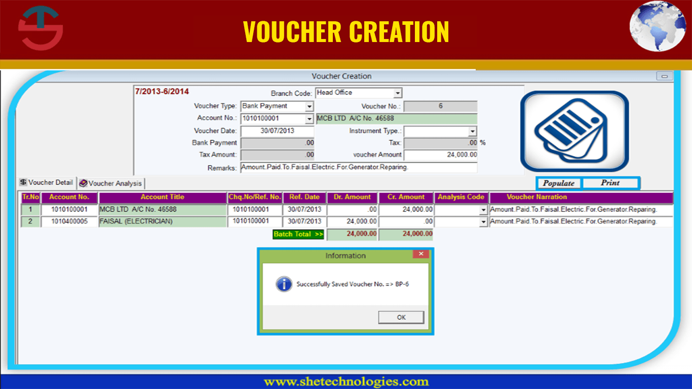 Voucher Generation